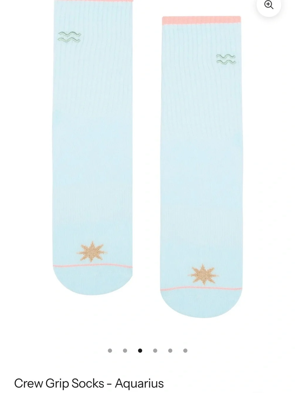 Women’s Crew Grip Socks in Light Blue (Aquarius)